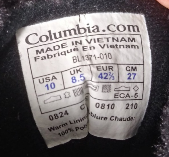 Columbia Black Suede Water Proof Faux Fur Lace High Top Snow Boots Womens Sz 10