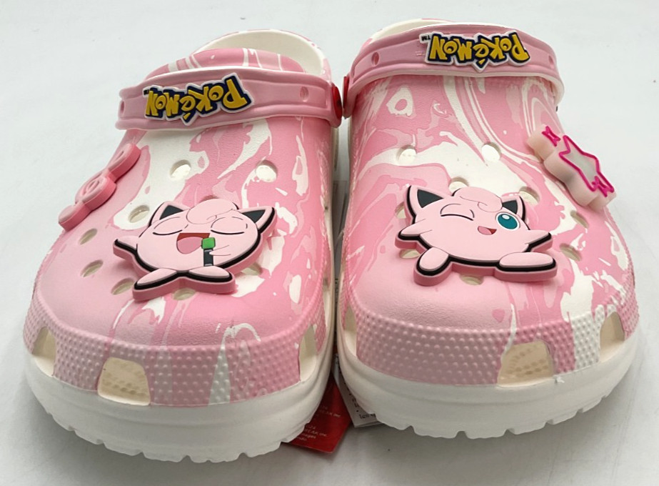 Pokémon x Crocs Jigglypuff Classic Men’s 9 / Women’s 11 Pink/White Clogs NIB