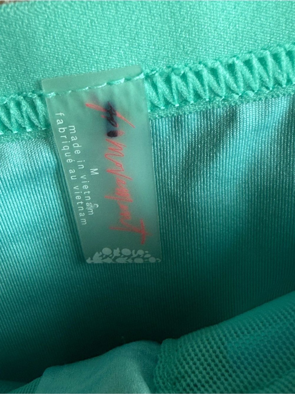 FP Movement Free People Way Home Tie Dye Joggers Medium Blue Mint High Waist