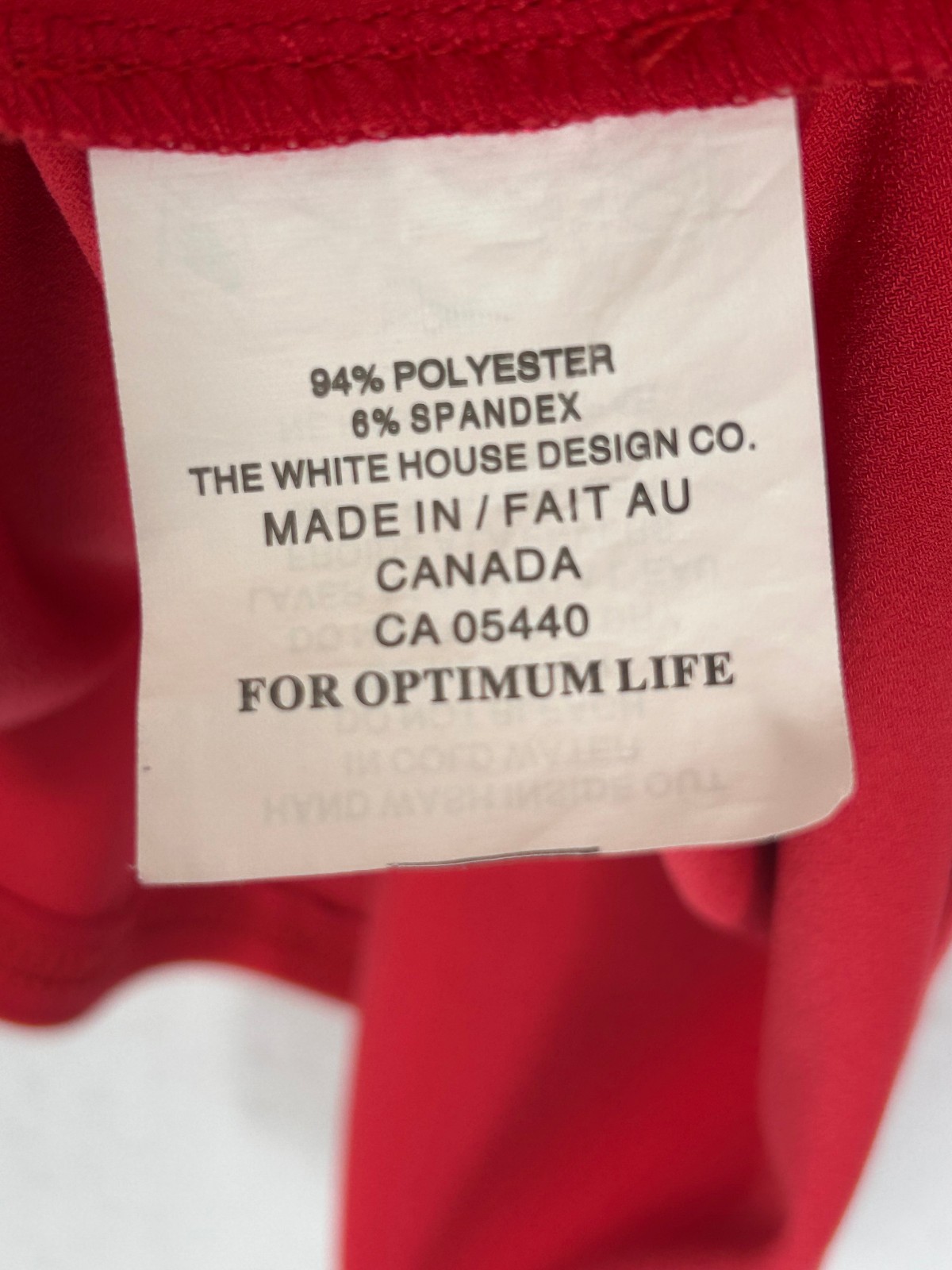 SYMPLI Canada 8 Medium Blouse Top Jersey Knit Red Drape Pocket V Neck Pull On