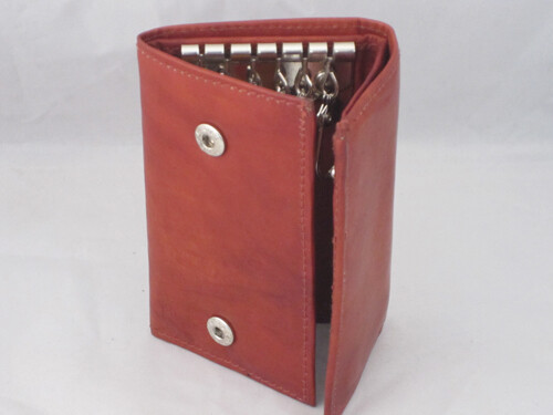 Men’s Key Holder Accessory 6 Key Chain Wallet Case Burgundy by Leatherboss