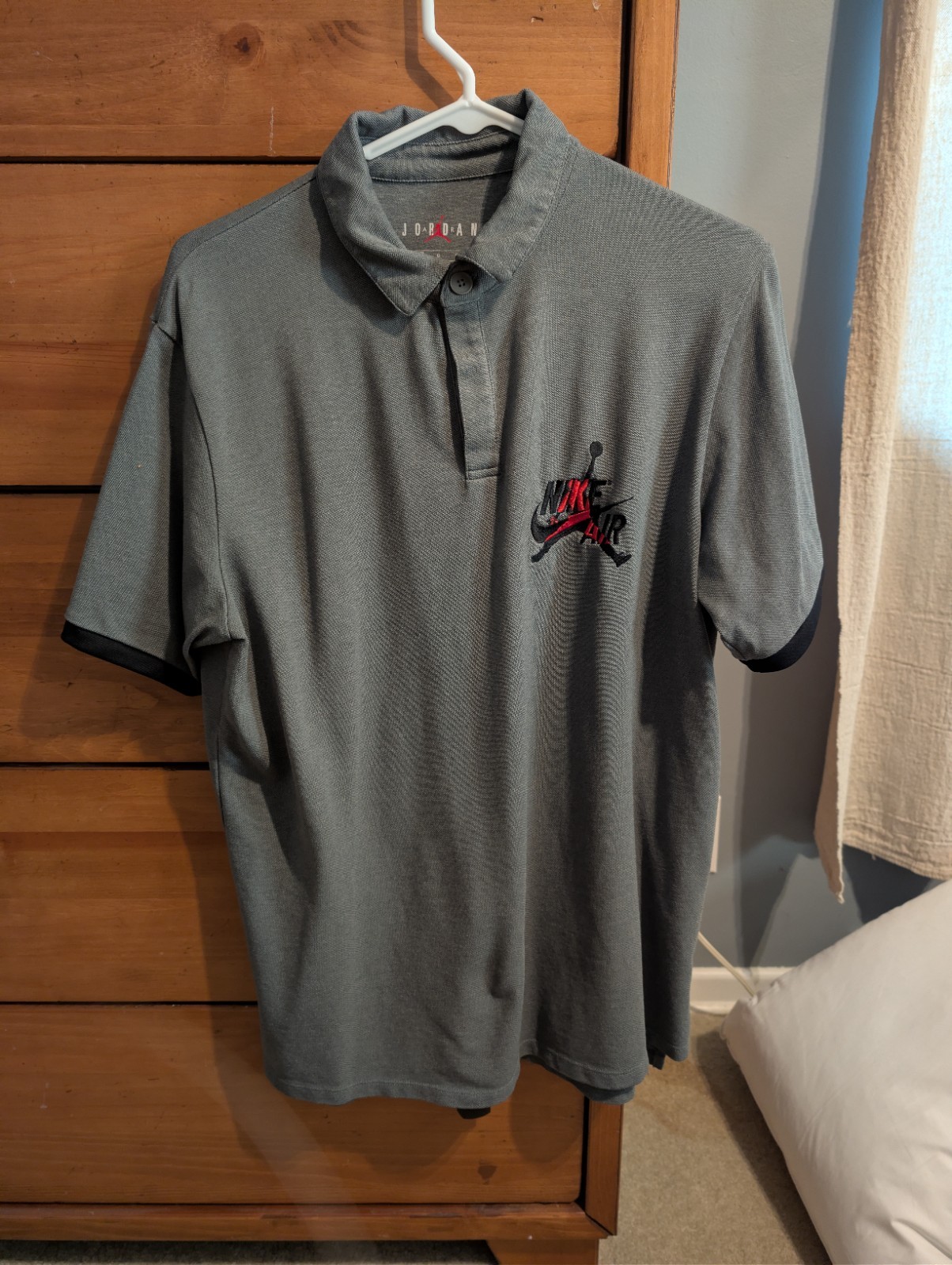 Nike Air Jordan Golf Polo Size L Gray