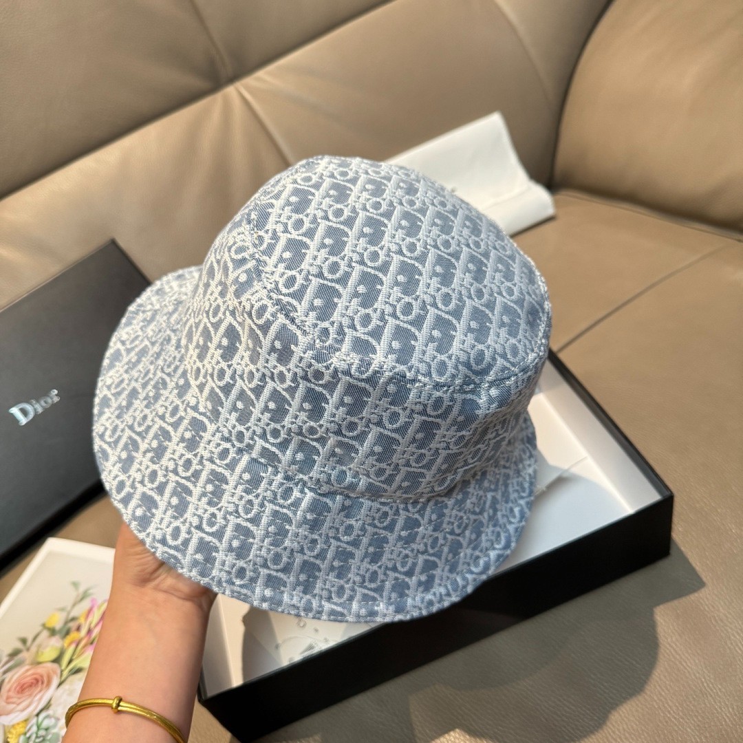 Prada Women’s Blue Spring/Summer Jacquard Bucket Hat