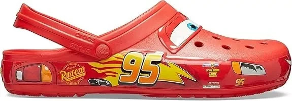 New Crocs Classic Clog Disney Cars Lightning McQueen Water Friendly Non Light Up