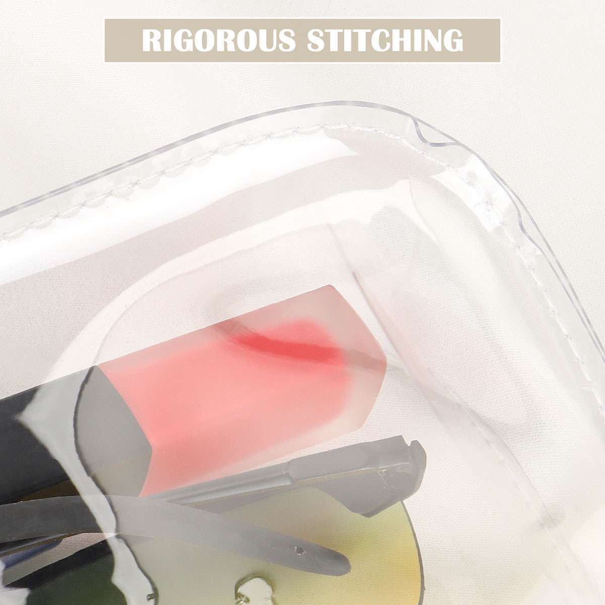 Women Mini Transparent Bag PVC Stadium Approved Sports Handbag Purse Zipper