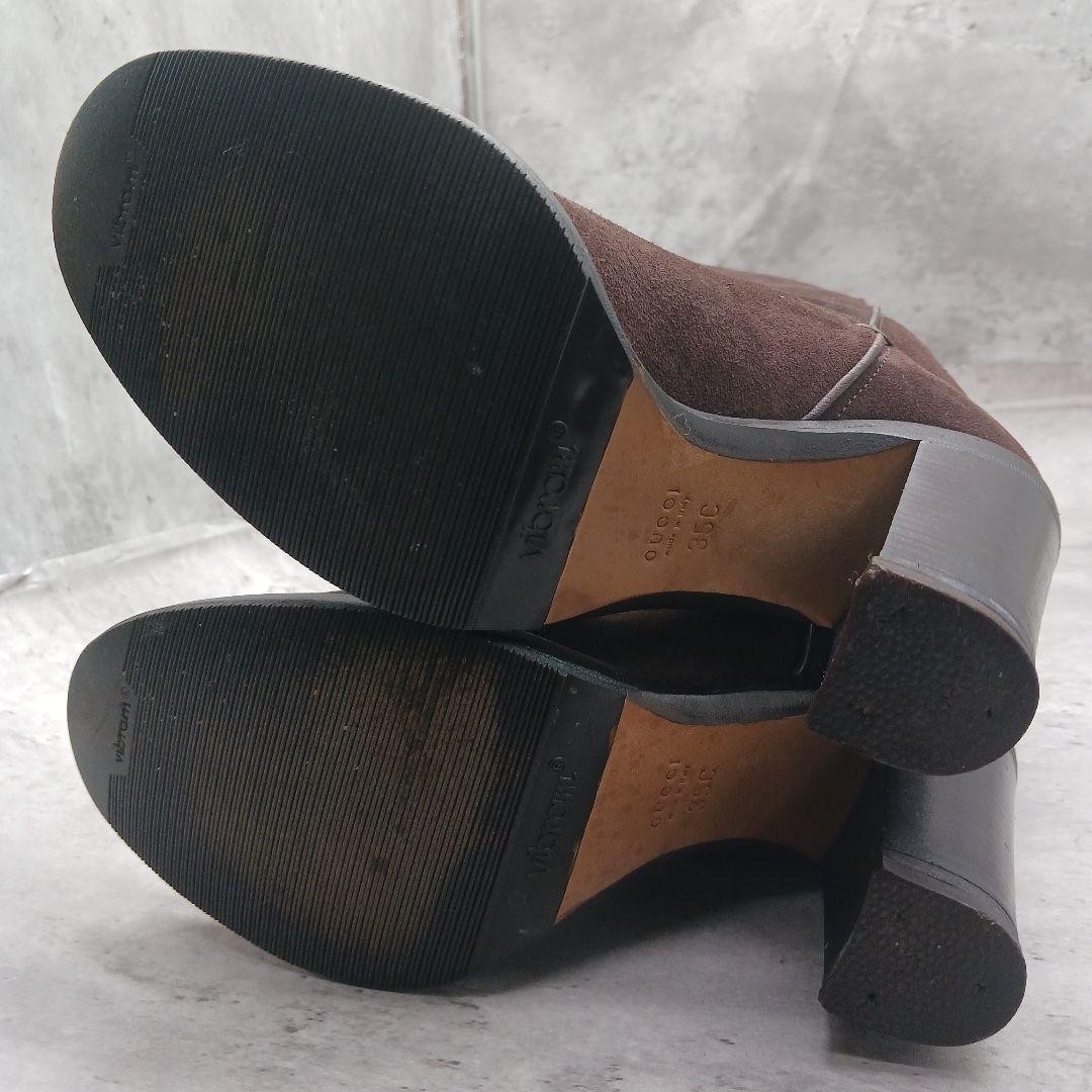 Gucci Sherry Line Suede Long Boots Brown Size 35C (22.5cm) Heel 9.7cm 061153d