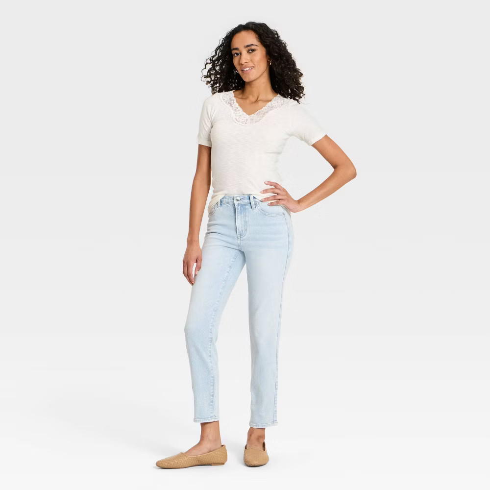 Women 80 Slim Mid-Rise Ankle Length Pant – Universal Thread Light Wash