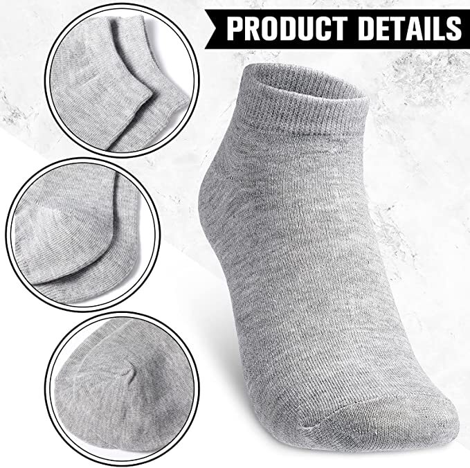 Lot 12 Pairs Mens Womens Ankle Athletic Socks Cotton Low Cut Casual Size 5-11 US