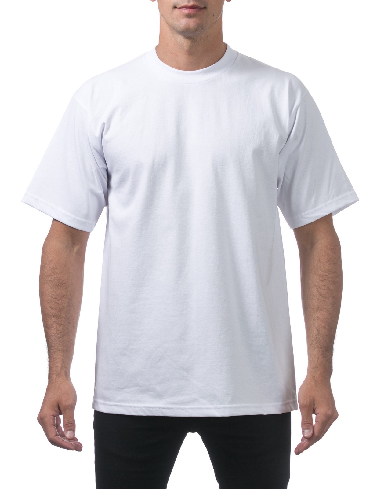 Pro Club Heavyweight T-Shirt Crew Neck Cotton Tee S M L XL 2XL White Black