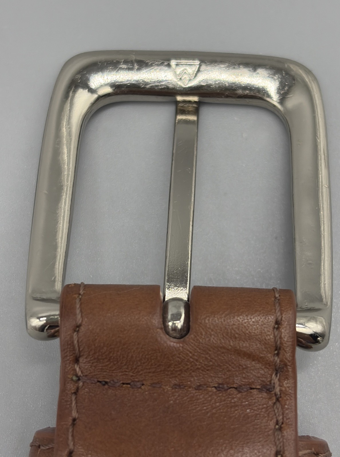 W Kleinberg Men’s 1-1/4″ Glazed Calf Belt with Nickel Buckle Oil USA VGUC!