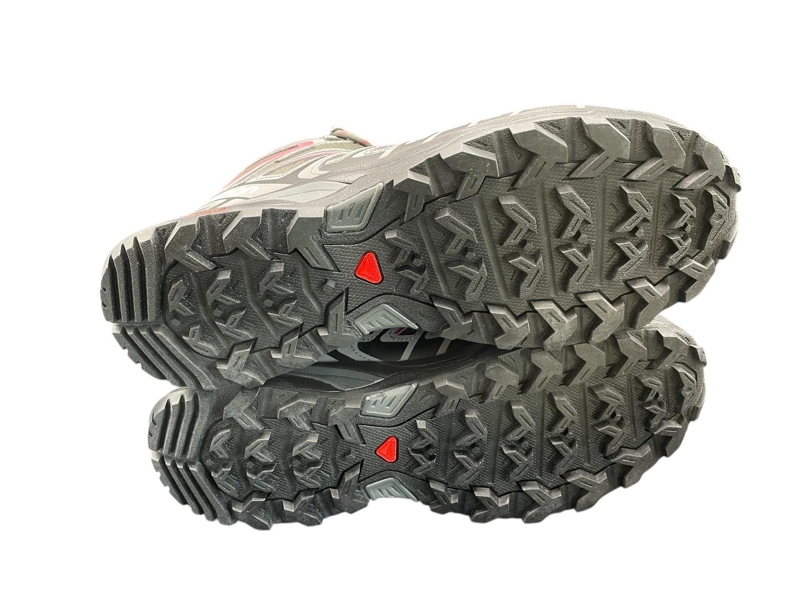 Salomon Men Hiking Boot 416710 X Ultra Pioneer Mid CSW Red Peat Gray Size 7.5 M