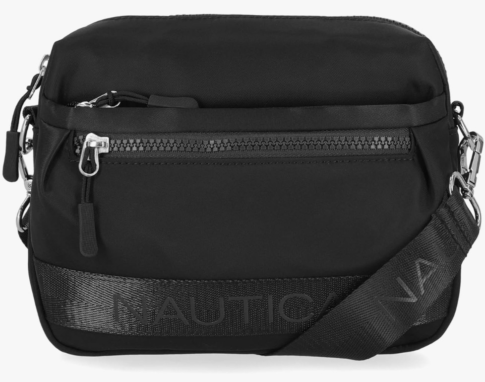 Nautica Nylon Bean crossbody/Belt Bag Adjustable Shoulder Strap Black NEW
