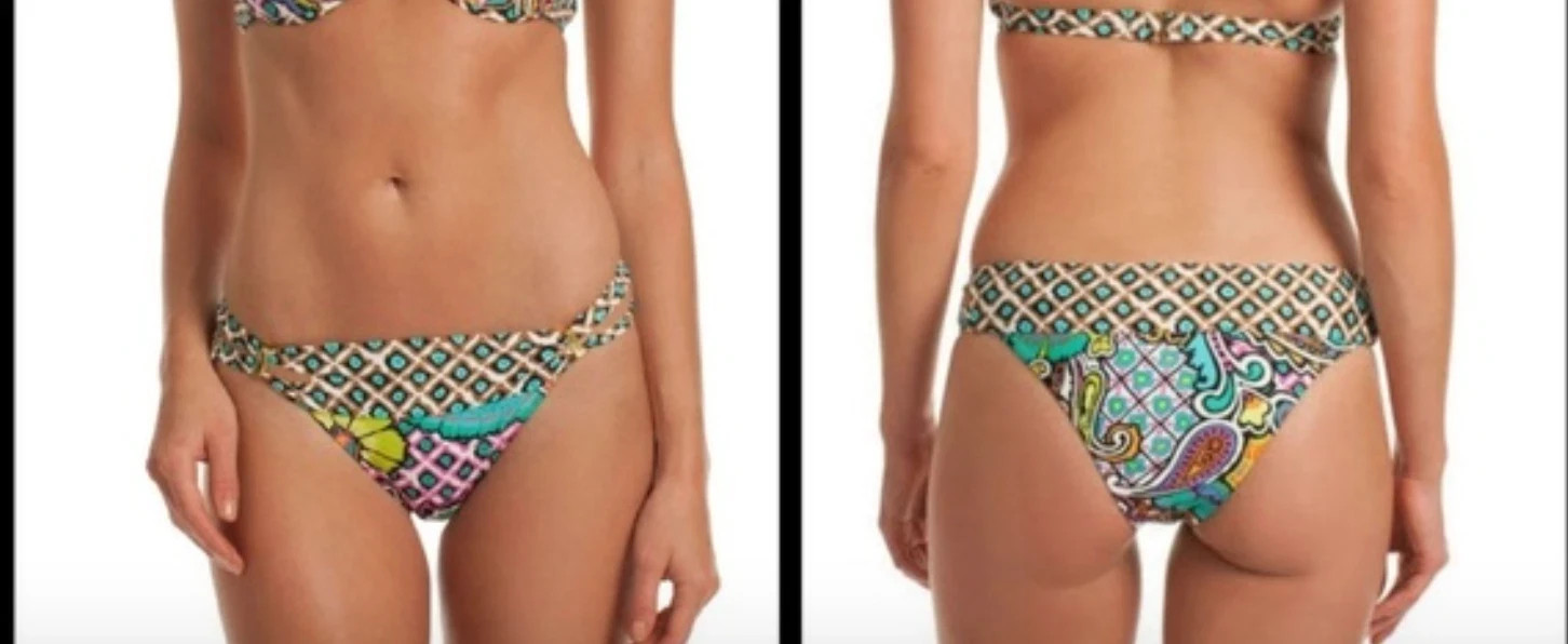 Trina Turk Madagascar Brazilian Bikini Bottoms Size 4 NWT