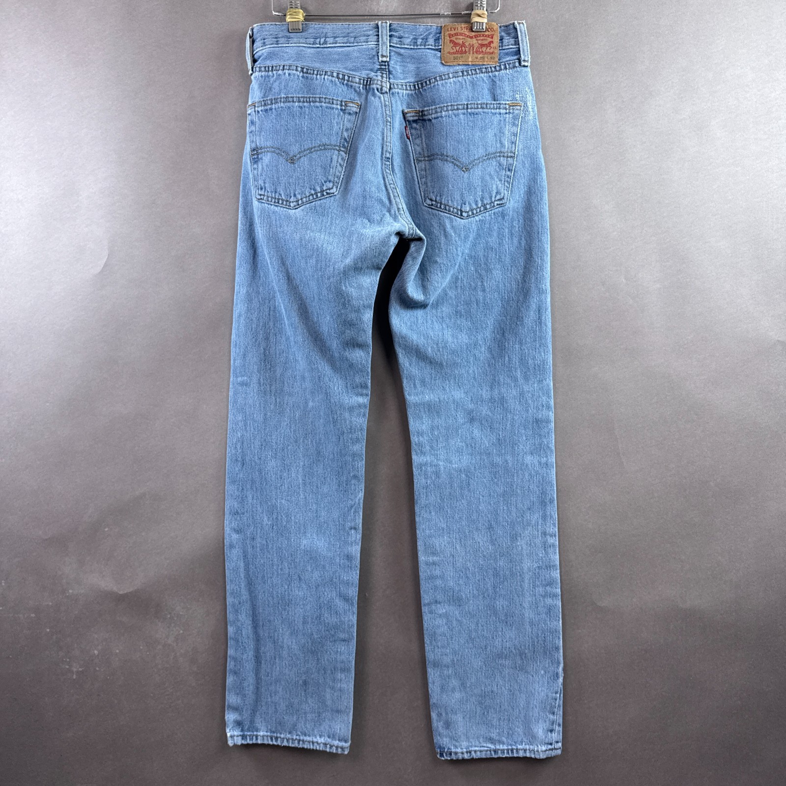 Levis 501 Jeans Mens 30×30 Blue Button Fly Pants Straight Repaired (Tag29x32)