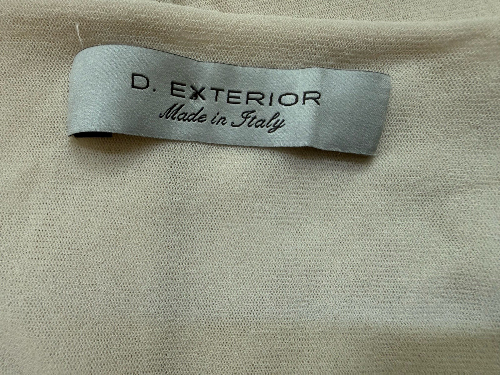 D. Exterior Italy embellished Top Blouse Beige Shirt Sz M
