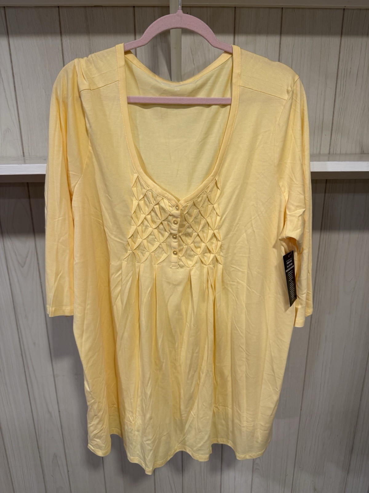 Woman Within 1X 22/24 Women’s Yellow Top