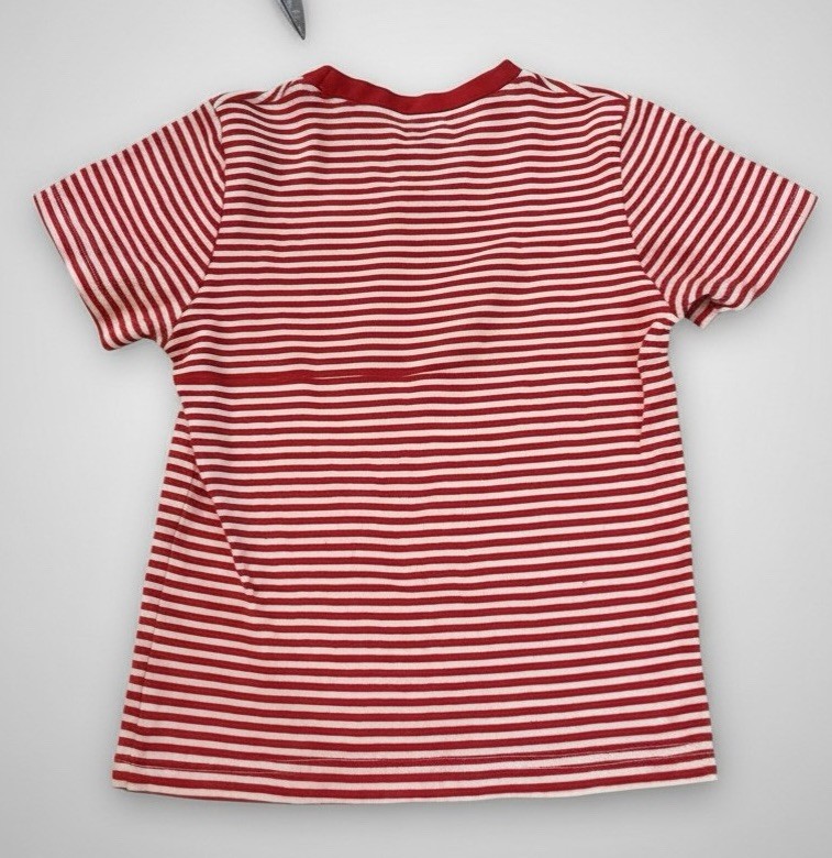 Buc-ee’s 4T Red/White Striped Logo T-Shirt Short Sleeve Crew Neck Cotton