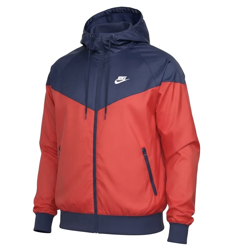 Nike Windrunner Men’s Hooded Jacket, Medium, Red/Navy/White, NWT, Retail $100