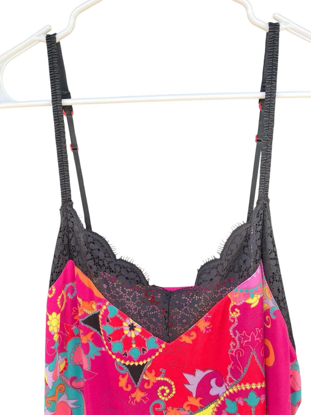 As Seen On MOM TV Show Bonnie Josie Natori Hollywood Boho Slip Dress Size M Lace