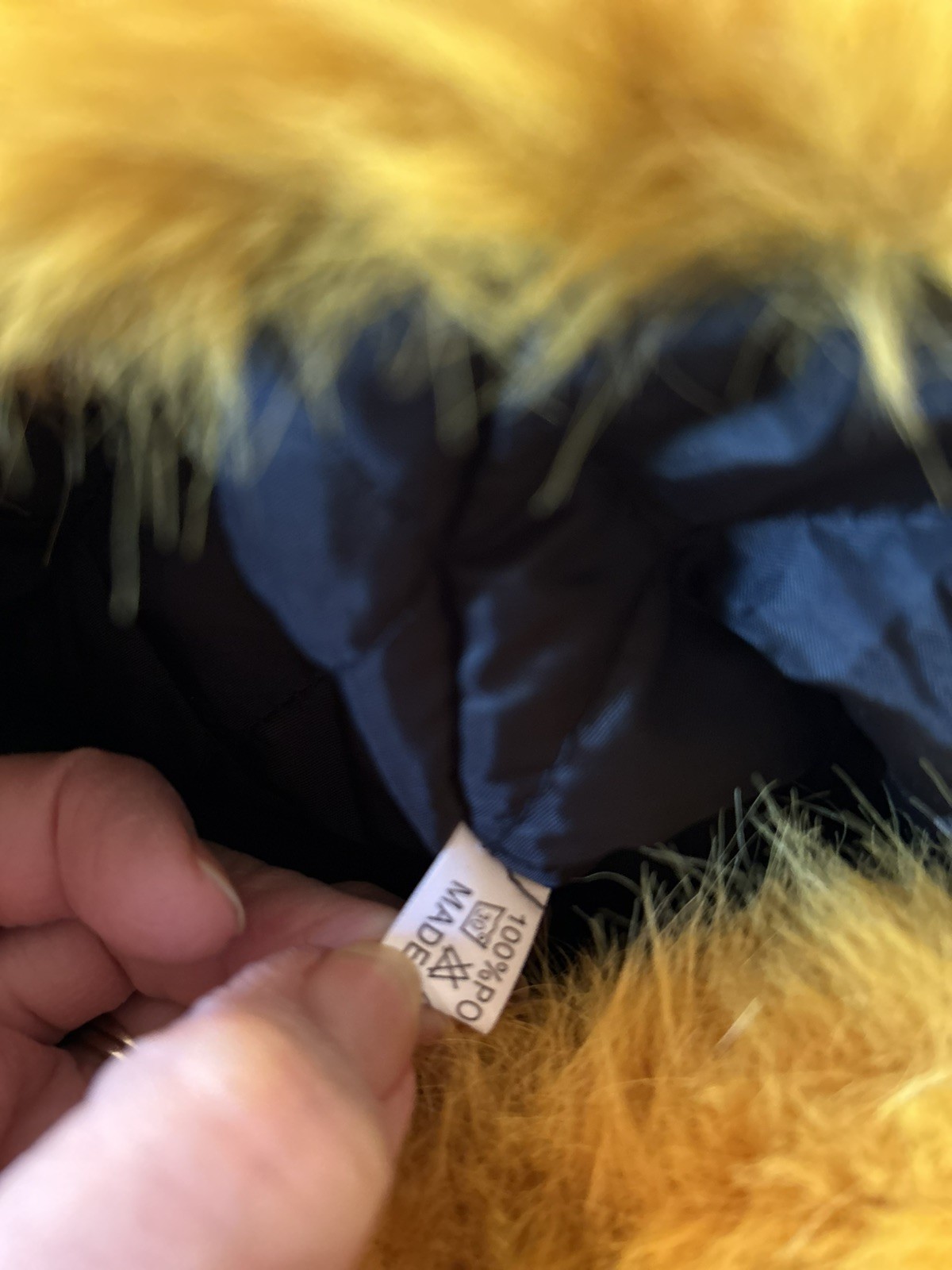 Winter Faux Fur Hat Plush Fluffy Cap Butterscotch Yellow C&D