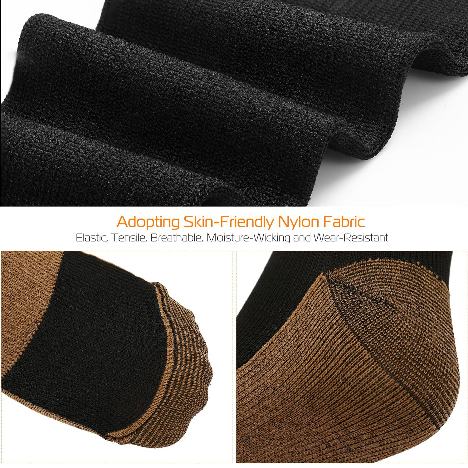 Copper Compression Socks Graduated Support Socks for Running Nursing Recovery