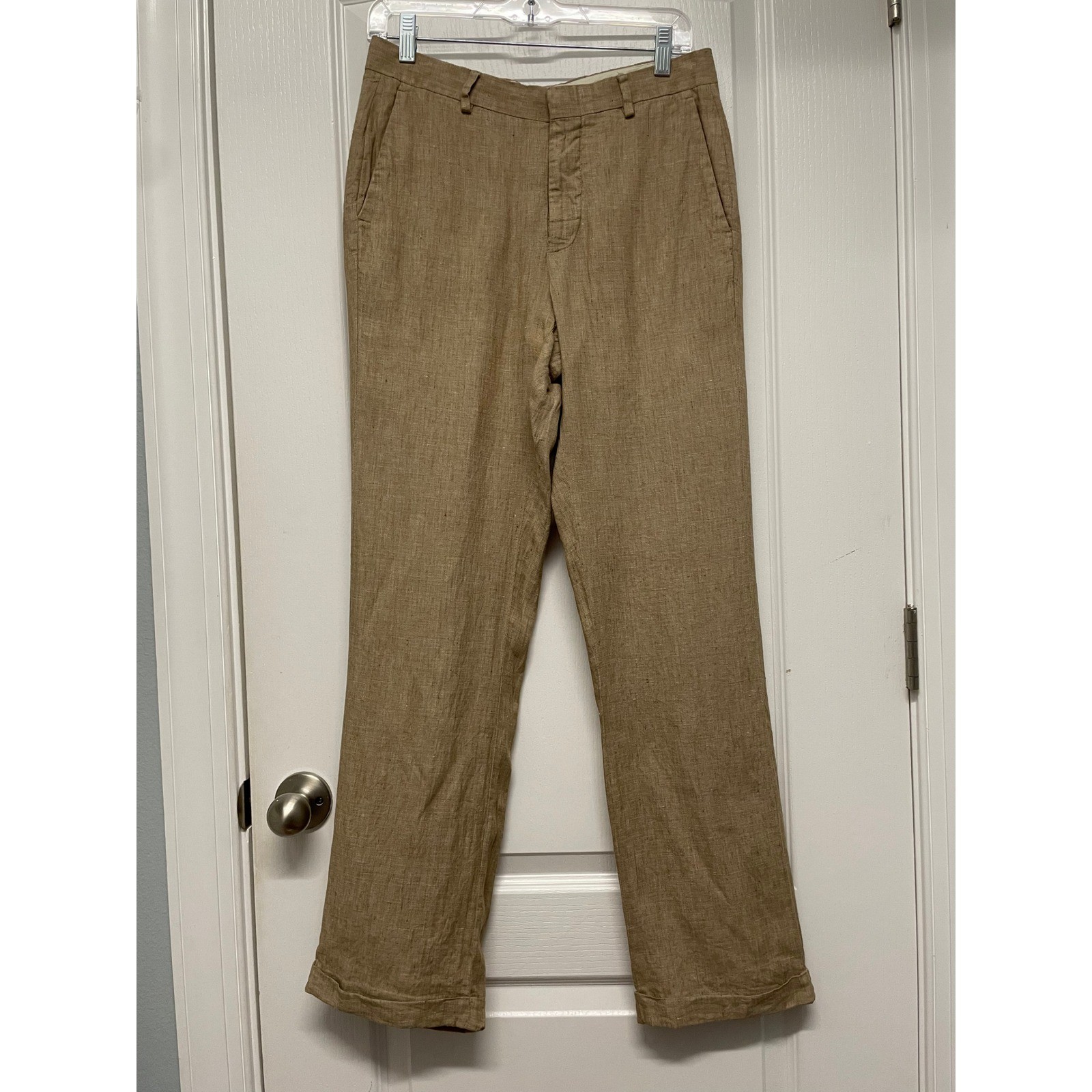 Baird McNutt Murano 100% Linen Pants, Men’s 29×32, Tan Brown Khaki