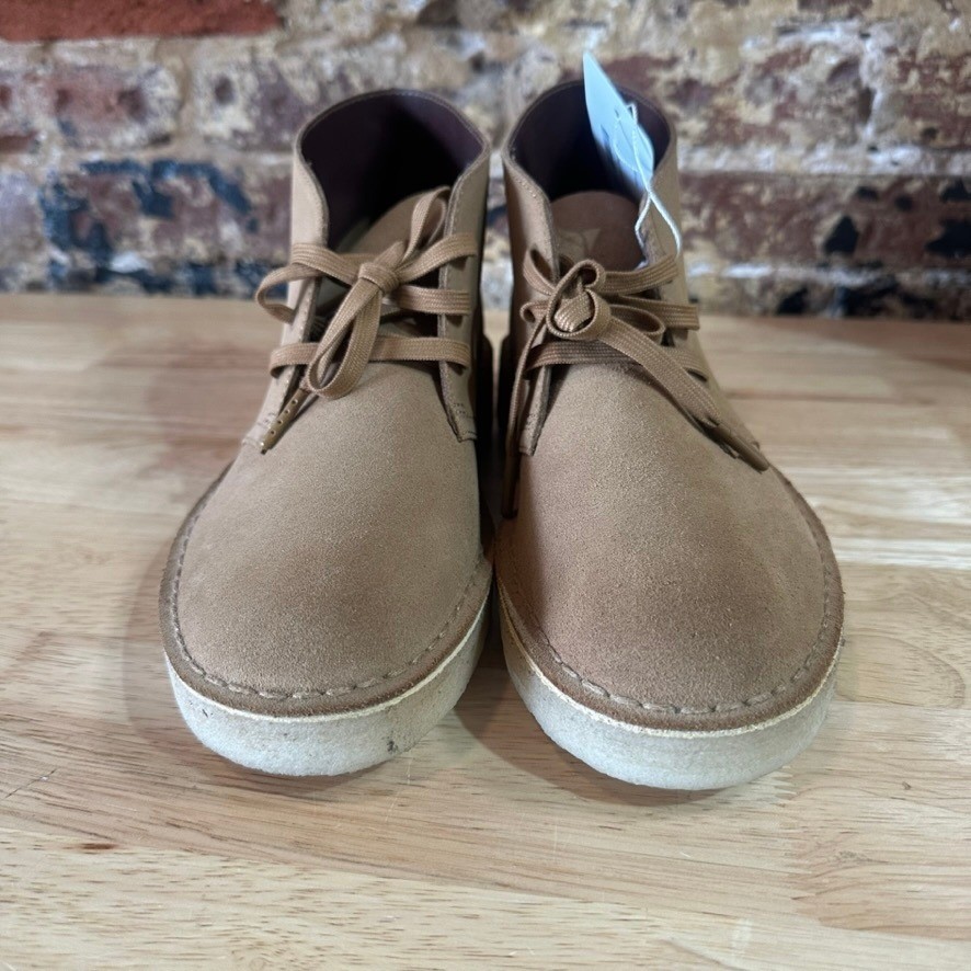 Clarks Desert Chukka Brown Lace up Suede Rubber Sole Boots Mens 8
