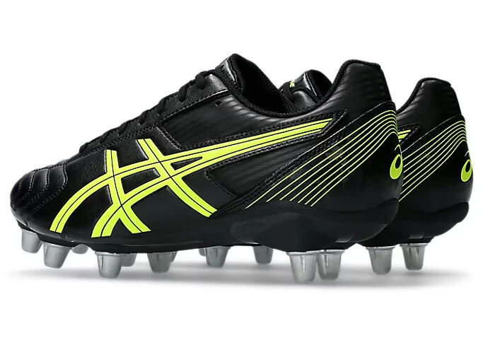 ASICS LETHAL TACKLE 1111A263 001 Black Safety Yellow Rugby Cleats