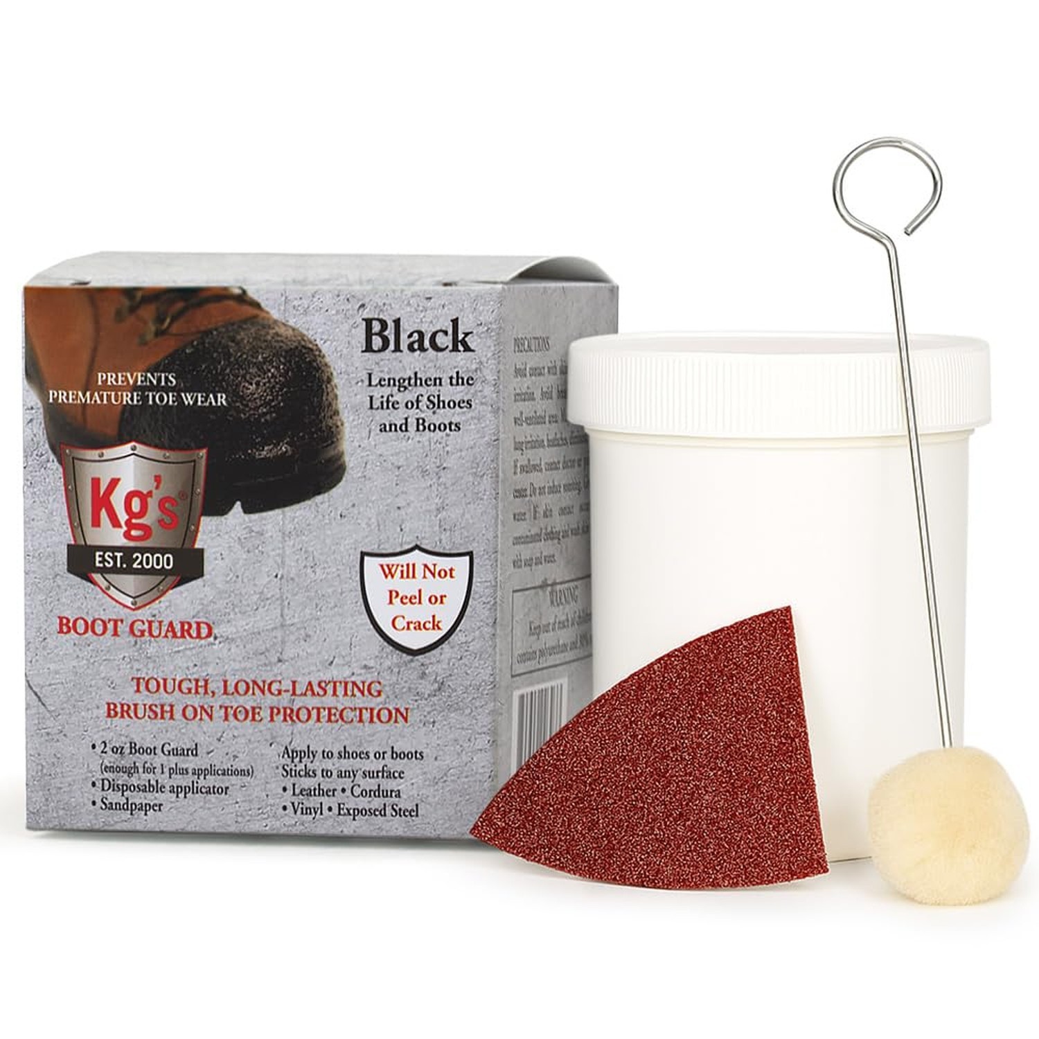 Kg’s Boot Guard Brush On Toe Protection – Brush On Liquid for Tough, Long-