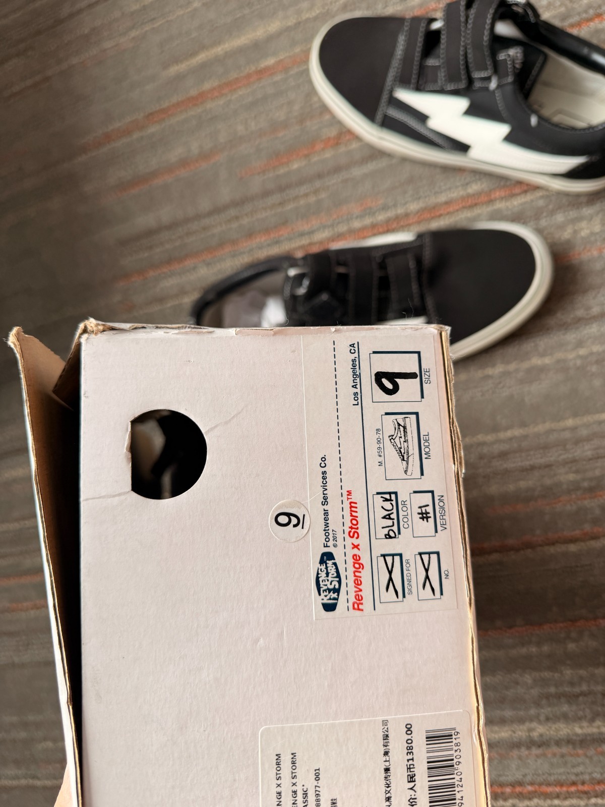 100% Authentic Revenge x Storm Vans Original Classic Black Straps Multiple Sizes