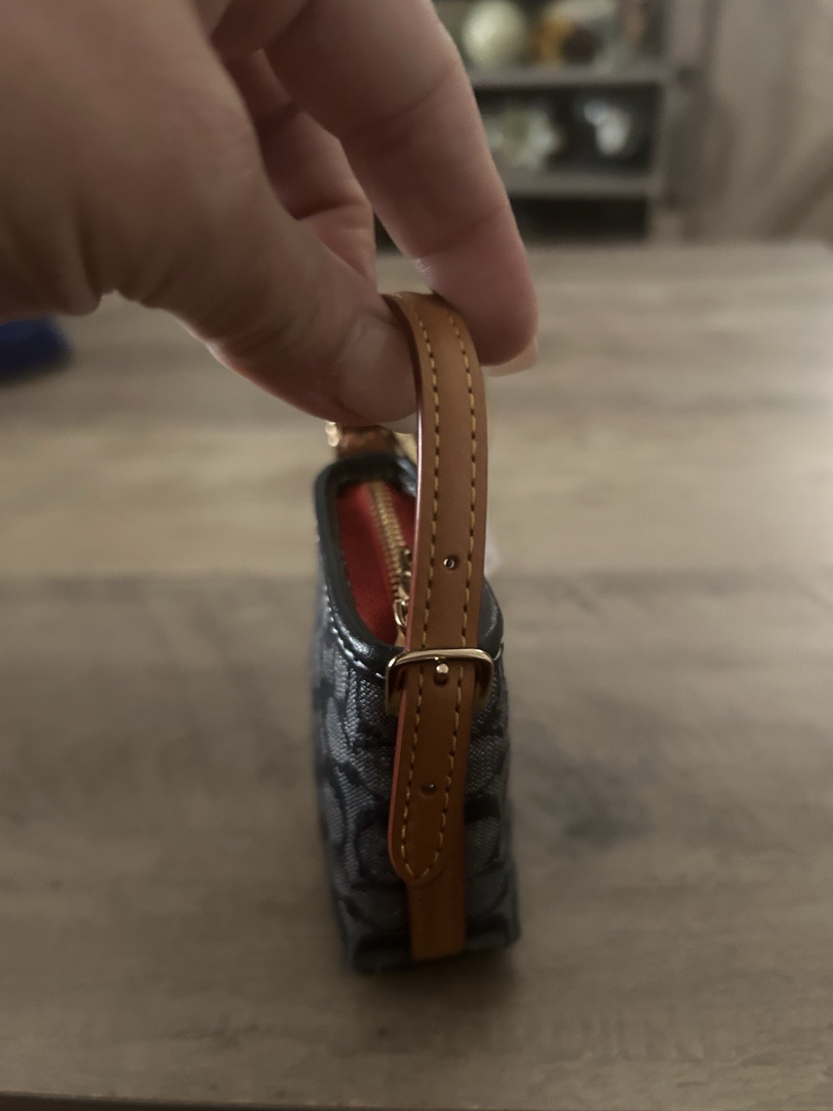 NWT Coach Mini Val Duffle Bag Charm In Signature Chambray C8223