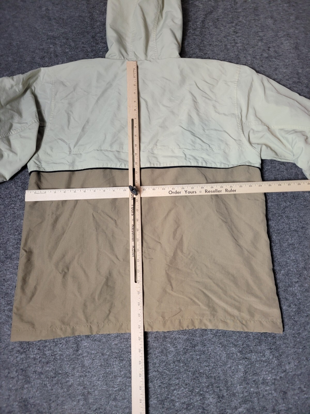 Roots Canada Athletics Mens Size L Beige Fleece Hooded Windbreaker Full Zipper