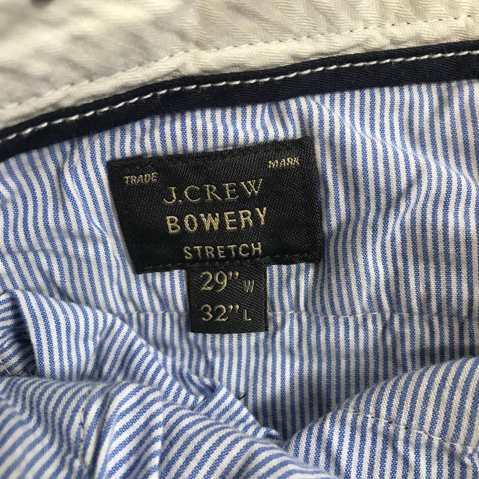 J.Crew Bowery Chino Pants Mens 29×32 Blue Slim Stretch Twill Tapered Casual