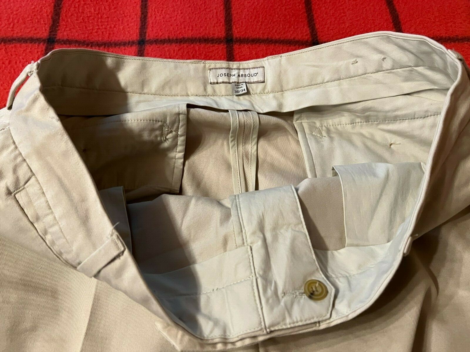 JOSEPH ABBOUD MEN’S 36/37 X 34.5 QUALITY KHAKIS/CHINOS CASUAL PANTS #G200