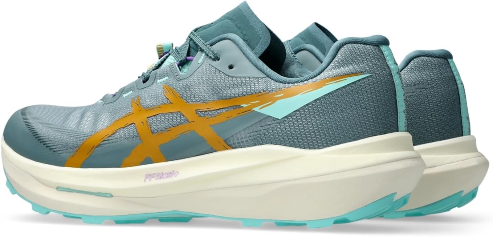ASICS Unisex FUJISPEED 4 Running Shoes, 8M / 9.5W, Foggy Teal/Sandstorm – Foggy