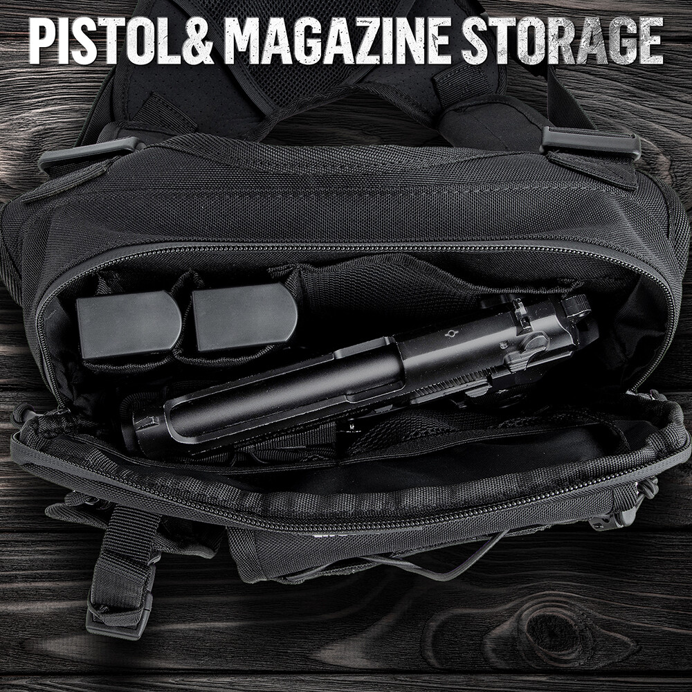 Tactical Combat Chest Rig Bag Front Pouch Outdoor Sport Protective Vest Pack Bag