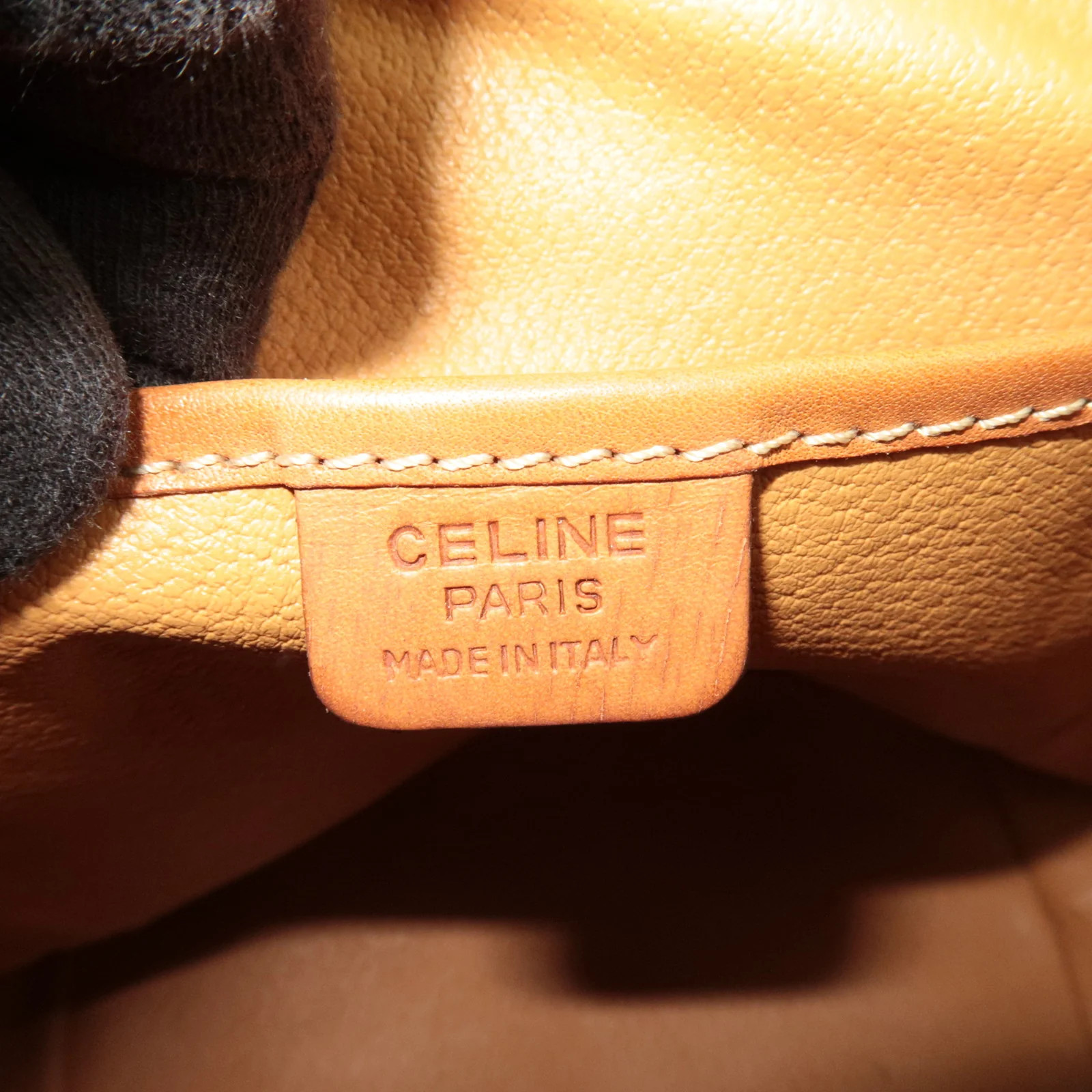 CELINE Macadam PVC Leather Backpack Brown Gold HDW Authentic