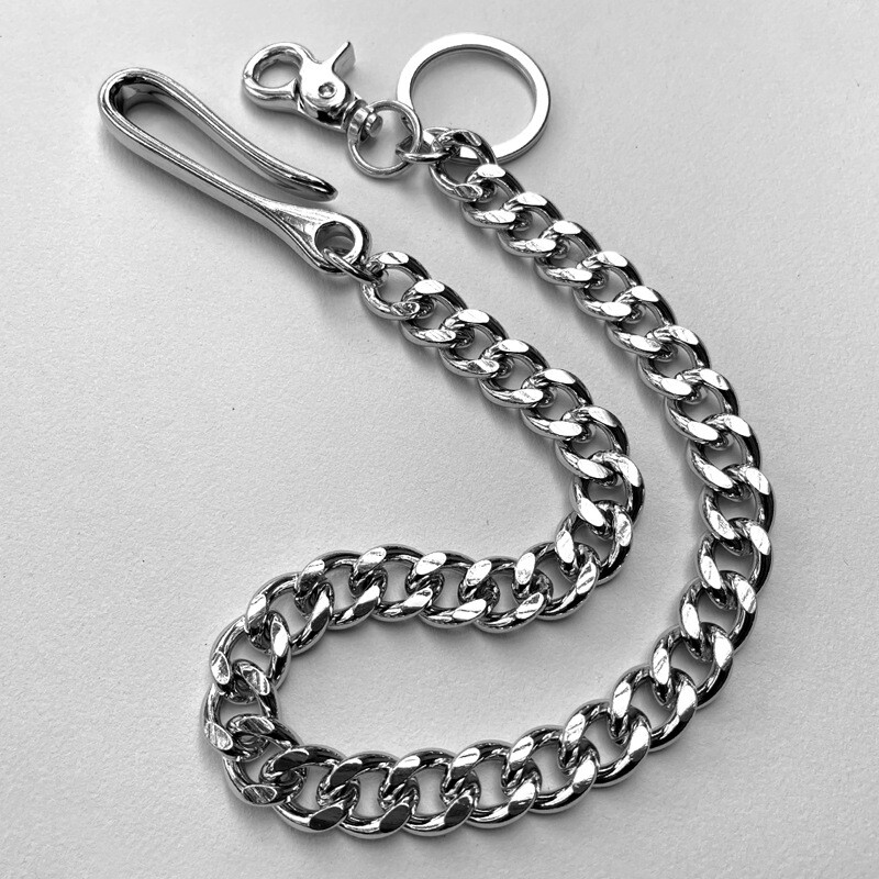 20″ Heavy Duty Chain with Locking Clasp Thick Biker Wallet Key Chain Trucker