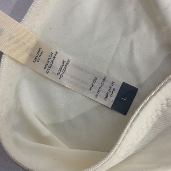 Lucky Brand Womens Large Lace Bandeau Ivory 90% Nylon 10% Elastane China