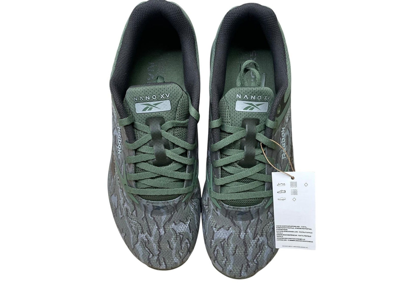 Reebok Men Sneaker Running Casual Nano X5 100229391 Green Black Grey Size 6.5 M