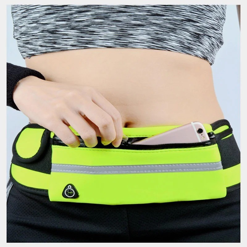 Colorful Waterproof Neoprene Fanny Pack Running Waist Bag Green Pink Black 1 Pc