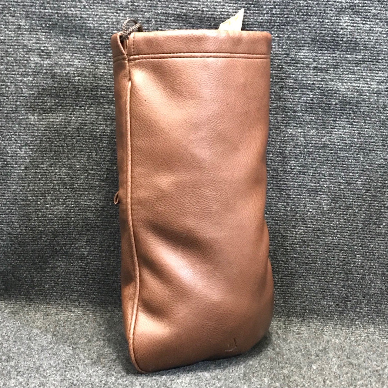 Braun Büffel Design Germany Brown Leather Shoe Bag Drawstring Pouch Travel Bag