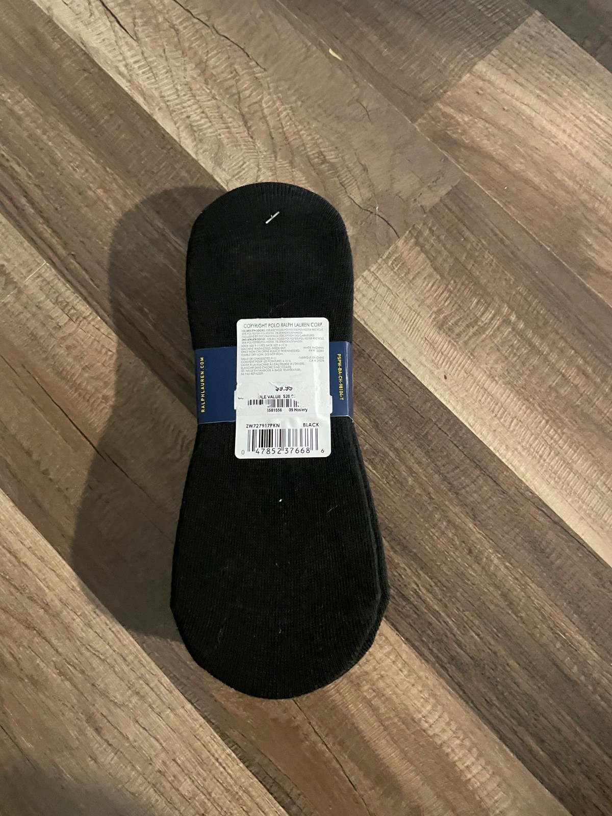 Polo Ralph Lauren Women’s Sz 9-11 Black No Show Liner Socks 6 Pairs NEW