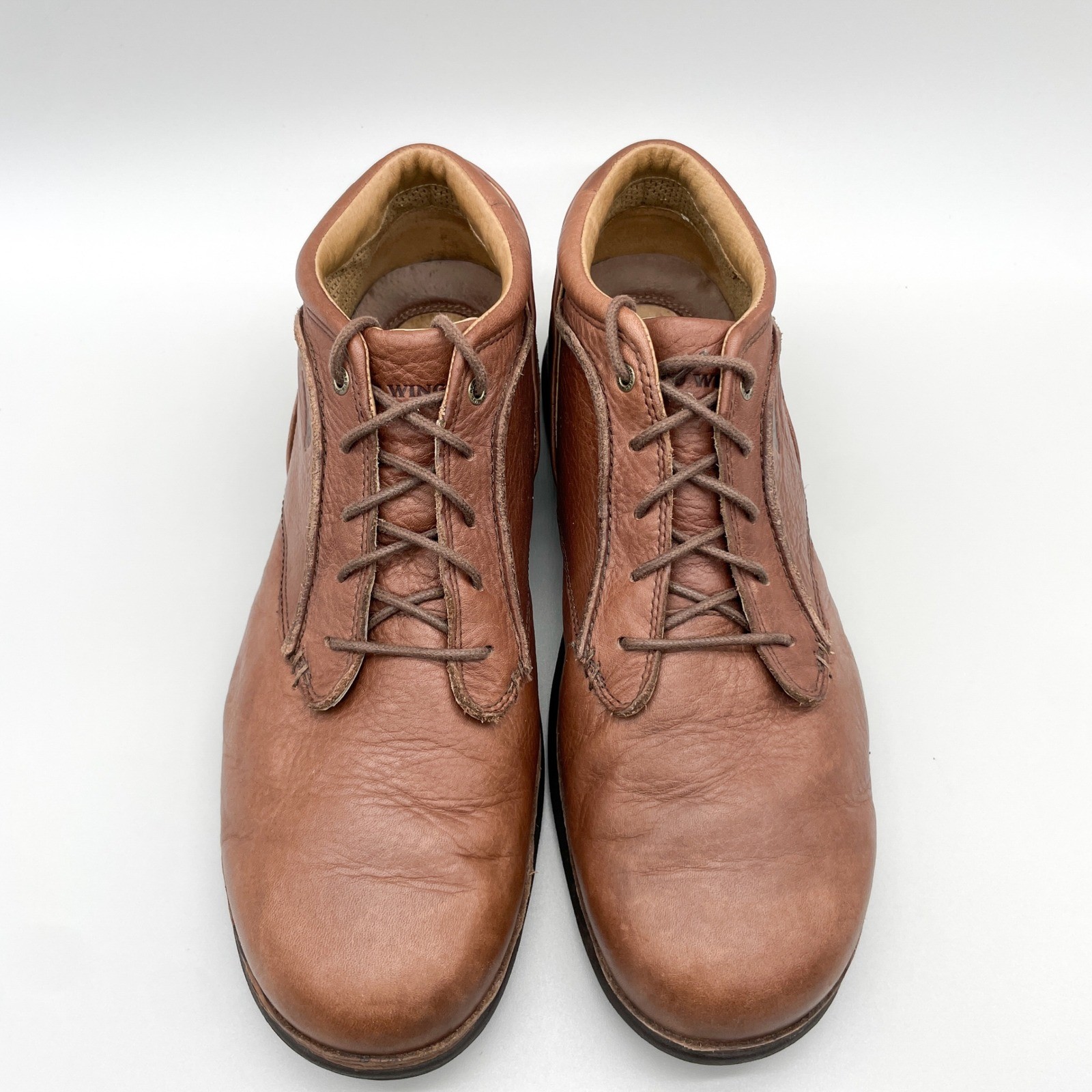 Red Wing Mens 12 B Brown Leather Lace Up Chukka Boots Work Shoes Casual Rugged