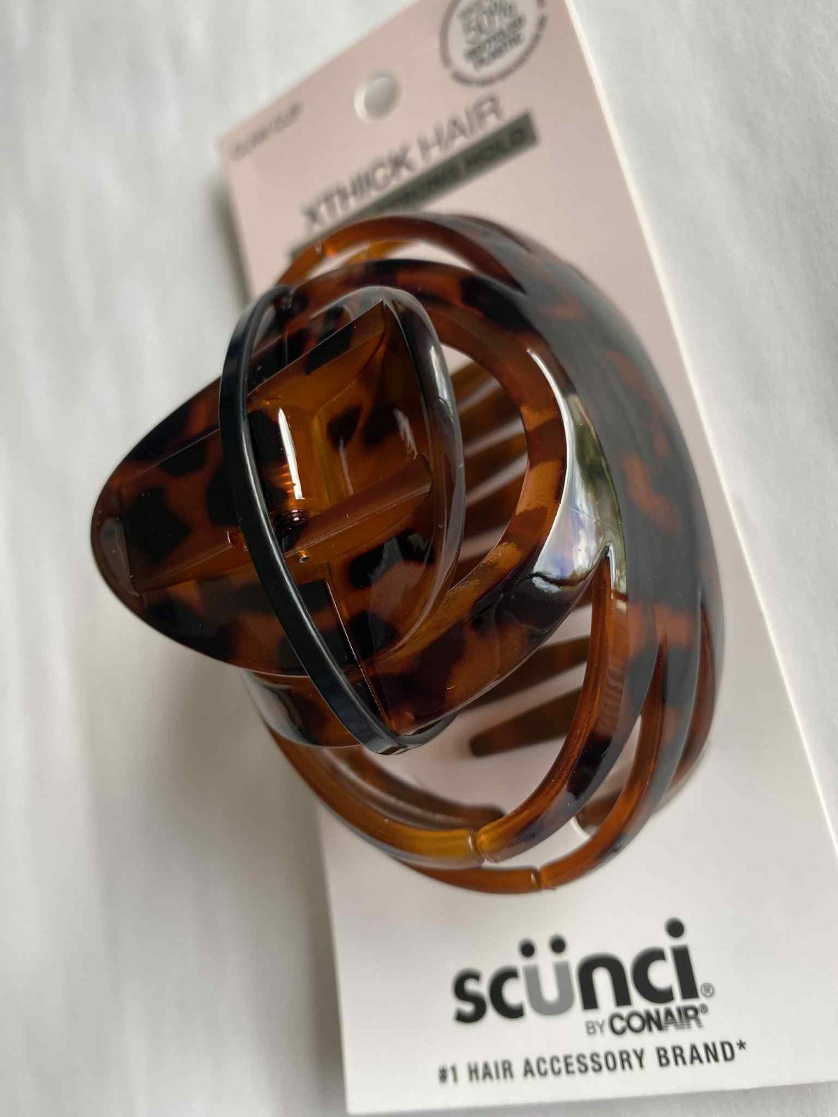 Scunci Claw Clip XThick Hair , All Day Strong Hold ( 1 pc ) Tortoise Jaw 32690