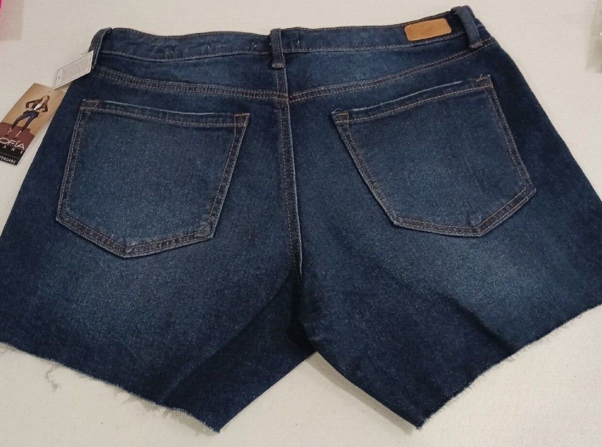 Sofia Womens LILA Jean Shorts by Sofia Vergara Mid-Rise Various Sizes Destructed