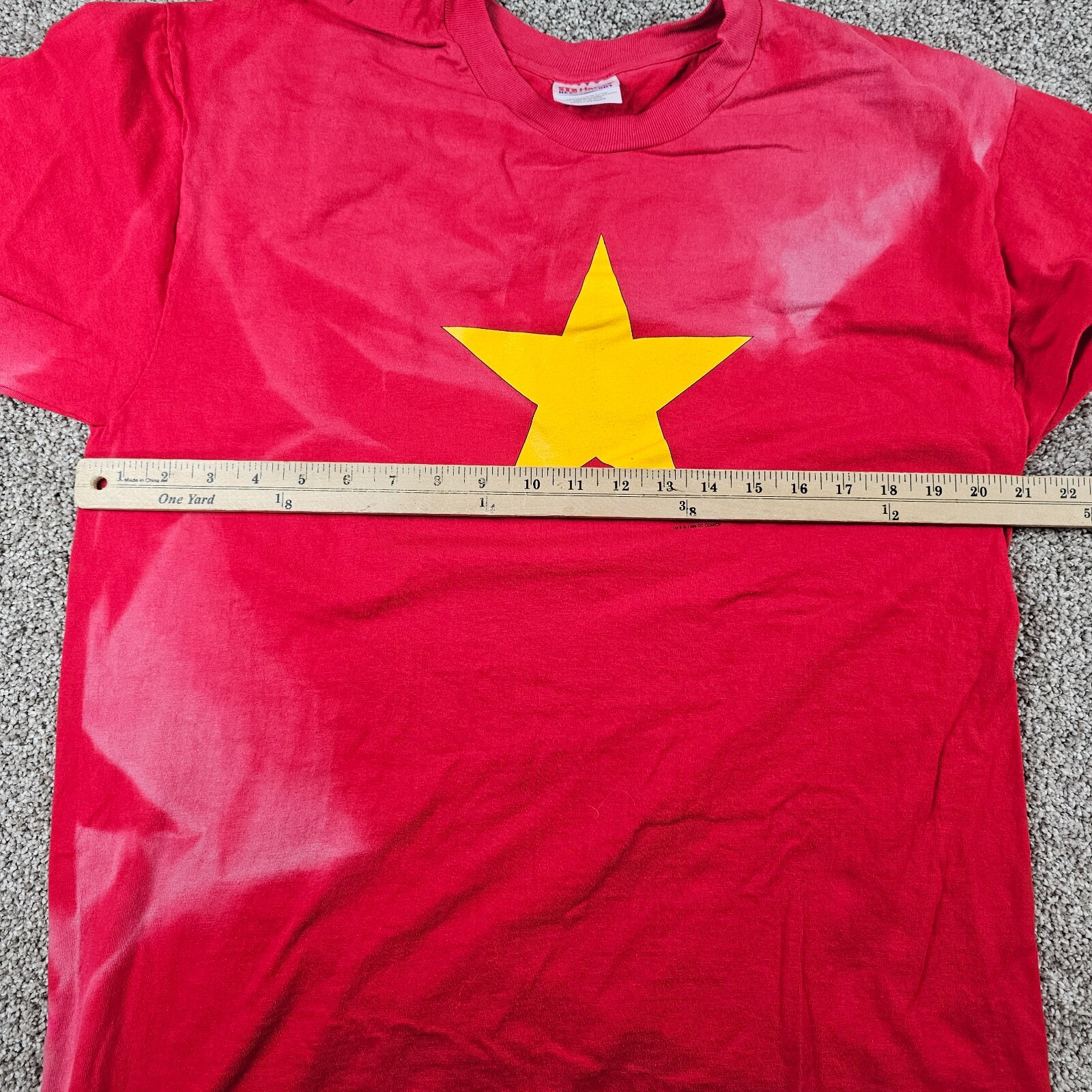 Vintage Goldstar Shirt Mens Large Red Superhero Booster Gold DC Comics Logo 90s