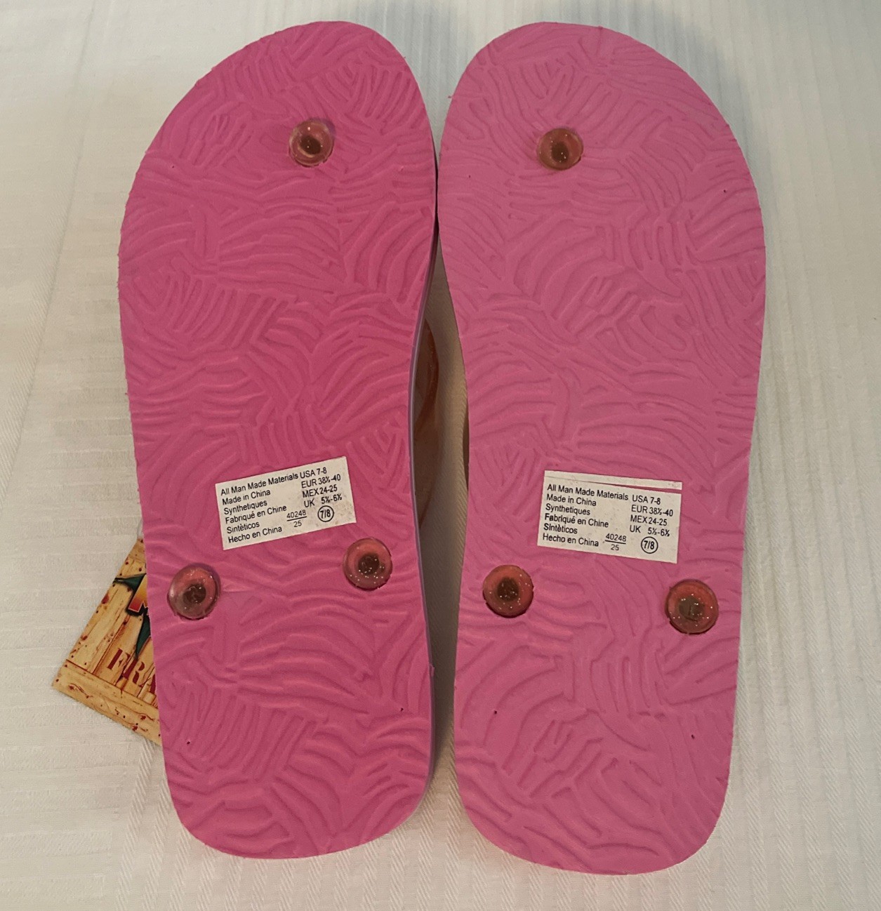 Madagascar Flip Flop Sandals Womens Size 7/8 Dreamworks 2006 New with tag