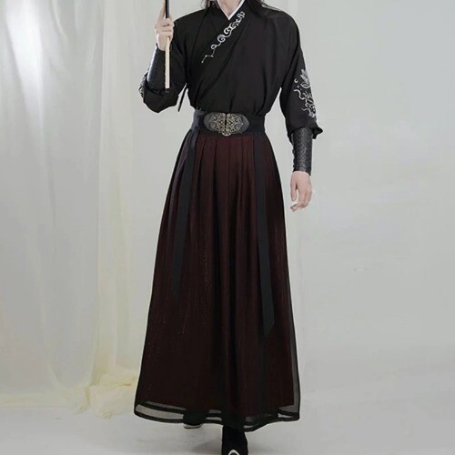 Large Size 3XL Chinese Hanfu Men Ancient Traditional Embroidered Hanfu Carnival