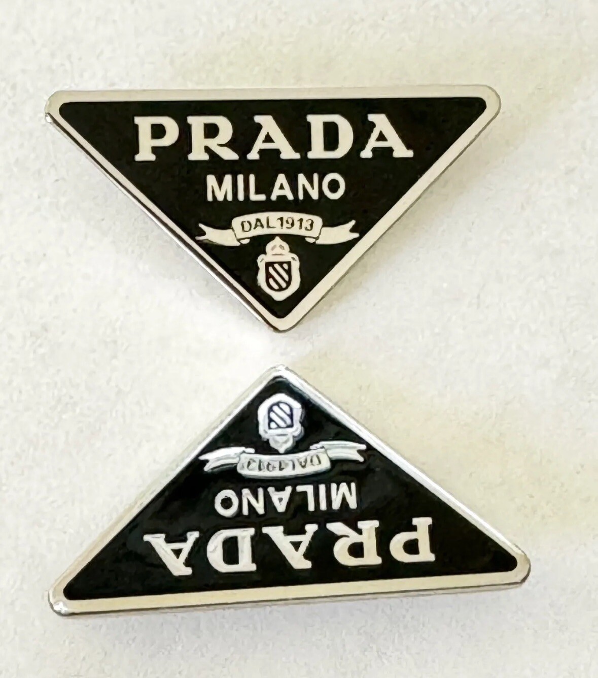 Prada 13ZS 14ZS Sunglasses Triangle Logo Replacement Parts Black Silver 1-Pair